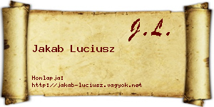 Jakab Luciusz névjegykártya